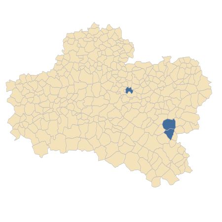 Répartition de Juncus anceps Laharpe dans le Loiret