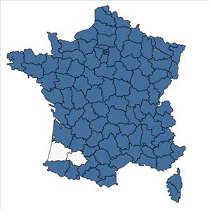 Répartition de Lactuca muralis (L.) Gaertn. en France