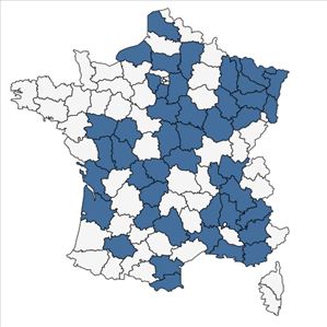 Répartition de Nigella arvensis L. en France