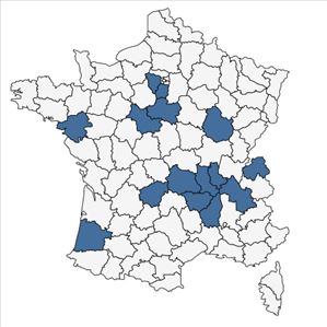 Répartition de Kerria japonica (L.) DC. en France