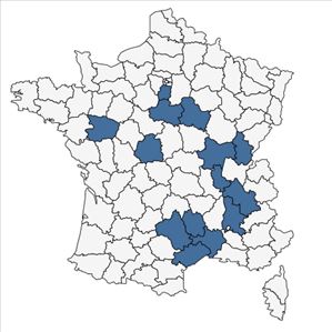 Répartition de Orchis x bergonii Nanteuil en France